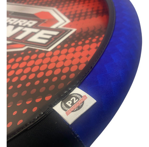 Capa De Volante Em Neoprene Macia Universal Preto E Azul