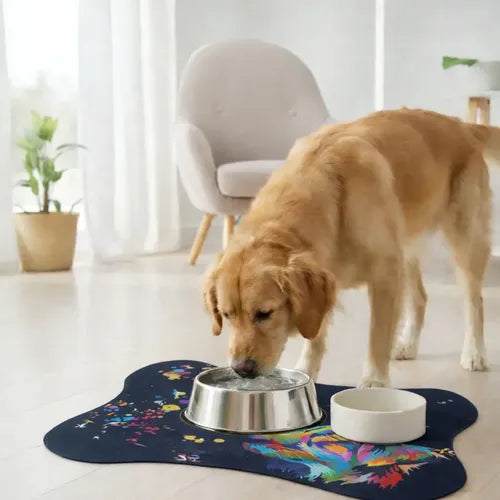 Tapete Comedouro Pet Antiderrapante Americano Cachorro Gato