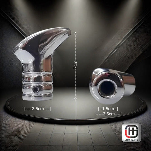 Manopla De Câmbio Alumínio Esportiva Snake Sem Ré Cromada