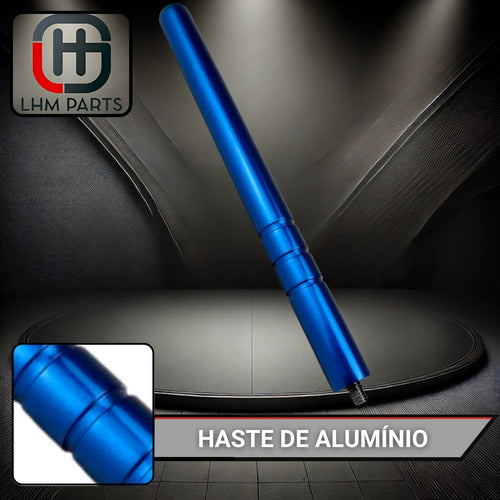 Antena De Teto Para Carro Haste Alumínio Anodizado Tuning