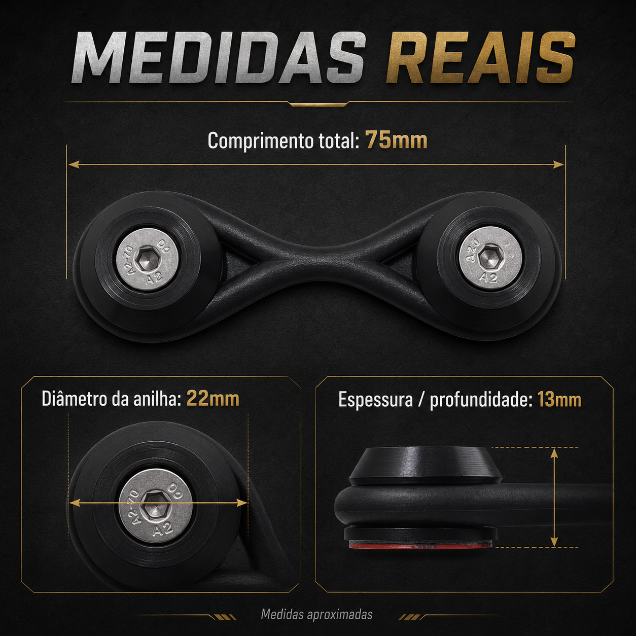 Trava de Para-choque Quick Release Decorativa