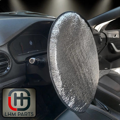 Kit 10un Capa De Volante Metalizada Protetor Solar Carro Prateado