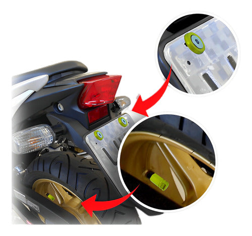 Anilha Placa + Tampa De Válvula Moto Sextavada - Verde