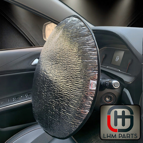 Kit 10un Capa De Volante Metalizada Protetor Solar Carro