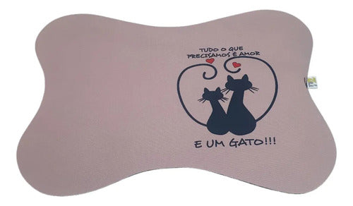 Tapete Comedouro Pet Antiderrapante Americano Cachorro Gato