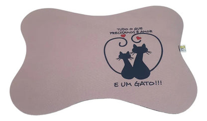 Tapete Comedouro Pet Antiderrapante Americano Cachorro Gato