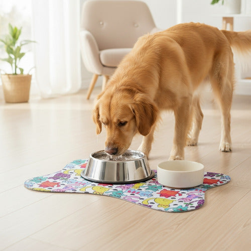 Tapete Comedouro Pet Americano Para Tigelas Cachorro Gato