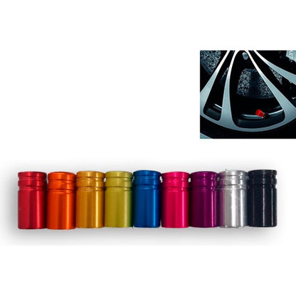 Tampa De Valvula Pneu Carro Redonda (kit 4pçs) Bico - 2,5cm