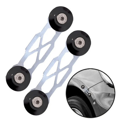 Trava De Para-choque Chapa Prata - Preto (decorativa)