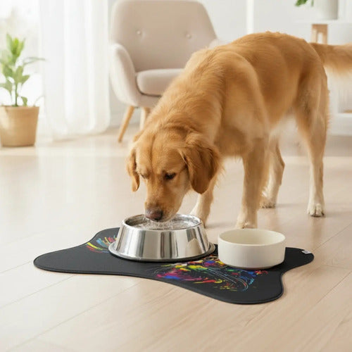 Tapete Comedouro Pet Antiderrapante Americano Cachorro Gato