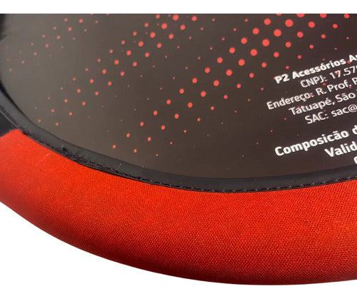 Capa De Volante Em Neoprene Preto - Vermelho