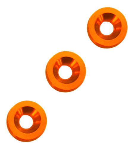 Anilha / Arruelas Para Placa E Ou Motor - Laranja Kit Com 4