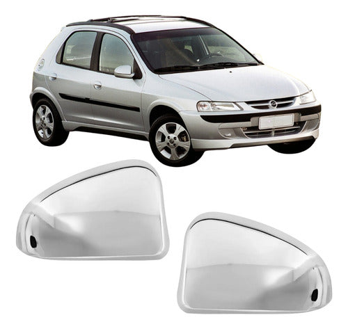 Kit Aplique Cromado Retrovisor Celta 2000 Até 2006