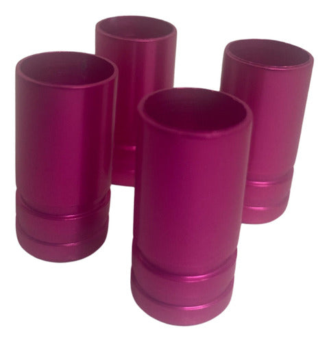 Tampa De Valvula Pneu Carro Redonda (kit 4pçs) Bico - 2,5cm