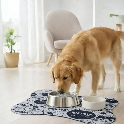 Tapete Comedouro Pet Antiderrapante Americano Cachorro Gato