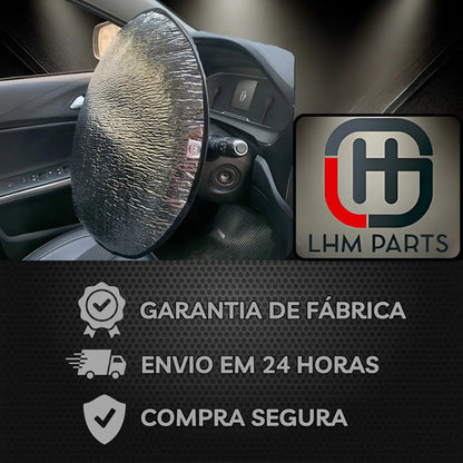 Kit Protetor Solar 5 Un P/ Volante Capa Metalizada Protetora Prateado