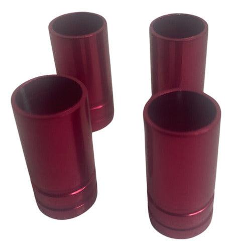 Tampa De Valvula Pneu Carro Redonda (kit 4pçs) Bico - 2,5cm