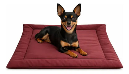 Colchonete Caminha Pet Almofada Cachorro Gato Porte Pequeno Vinho Liso