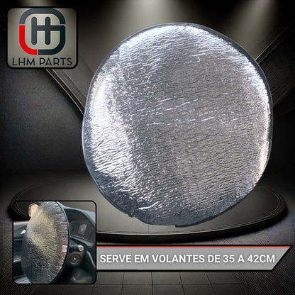 Kit 10un Capa De Volante Metalizada Protetor Solar Carro