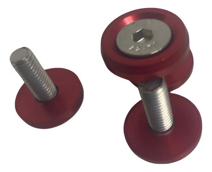 Parafuso / Anilha Placa Carro  Moto Anodizado - Vermelho