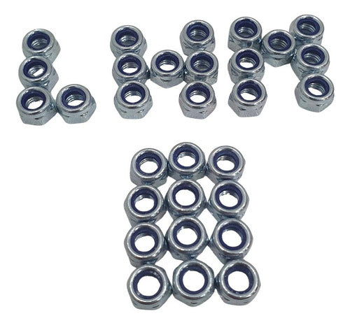 Porca Sextavada Parlock Zincada M5 Classe 6 Chave 8 -100 Pçs