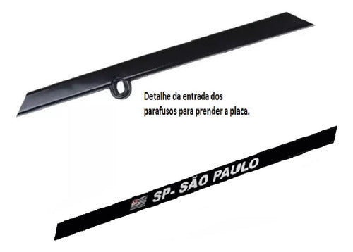 Moldura De Placa Carro Preta Mercosul - Município São Paulo