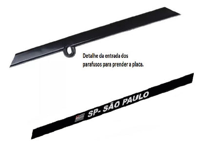Moldura De Placa Carro Preta Mercosul - Município São Paulo