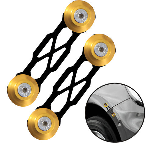 Trava De Para-choque Chapa Preto - Amarelo (decorativa)