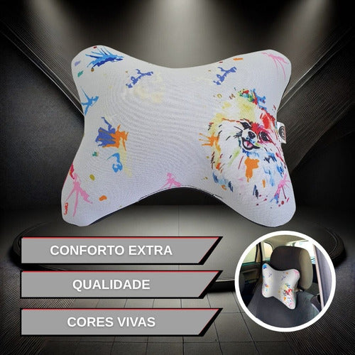 Almofada Apoio Cervical Depescoço Para Carro -lulu Pomerânia