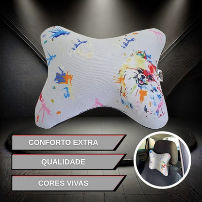 Almofada Apoio Cervical Depescoço Para Carro -lulu Pomerânia