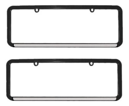 Moldura De Placa Carro -universal Preta Refletiva - Par