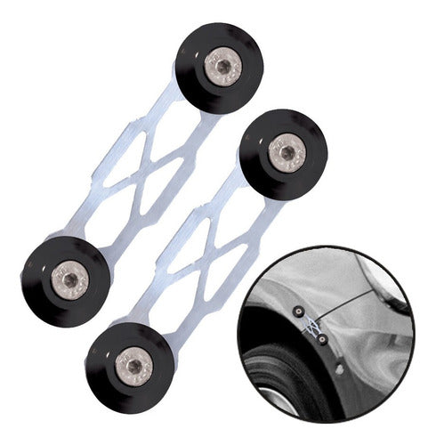 Trava De Para-choque Chapa Prata - Preto (decorativa)