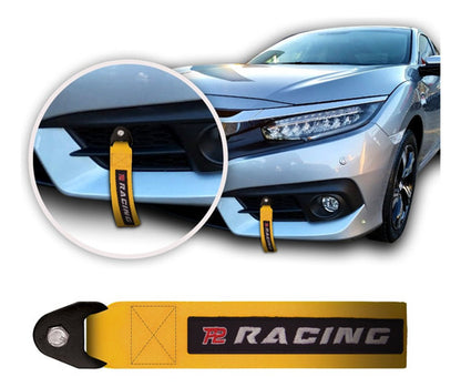 Tow Strap Hook Cinta Reboque Engate Parafusado - Amarelo