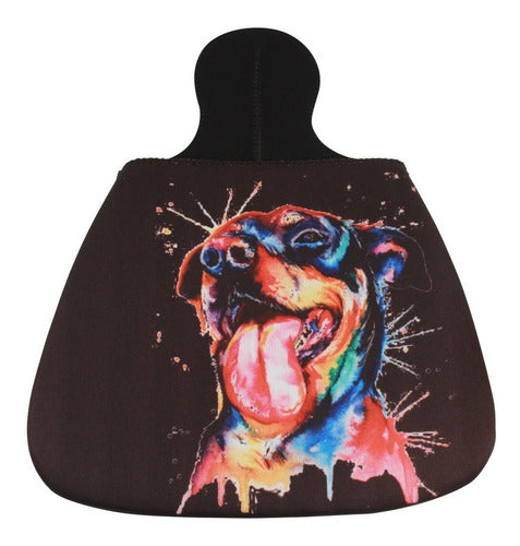Lixeira De Carro Auto Em Neoprene - Lixocar - Estampa Rottweiler