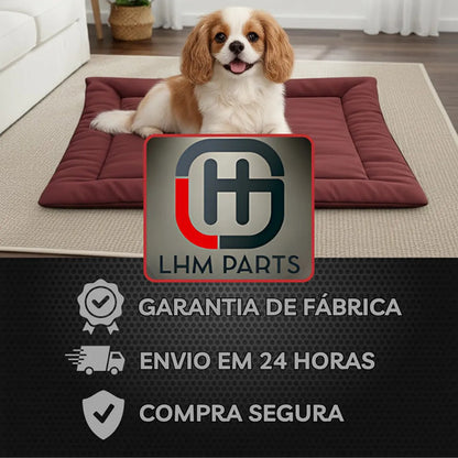 Colchonete Pet Caminha Almofada Cachorro Gato M Porte Médio Vinho Liso