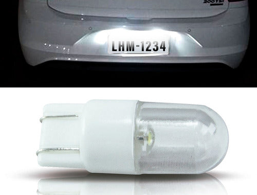 10 Lâmpadas Led Branco Para Carro Esmagada Grande Pingão 12v