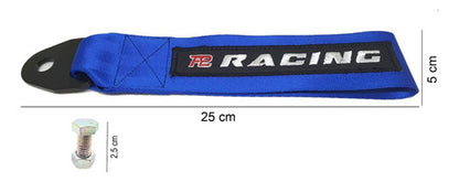 Tow Strap Hook Cinta Reboque Engate Parafusado - Azul