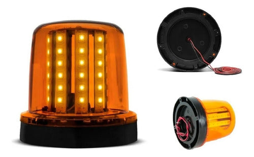 Giroflex Giroled  54 Leds Luz Emergência  12v 24v 10w Âmbar