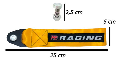 Tow Strap Hook Cinta Reboque Engate Parafusado - Amarelo