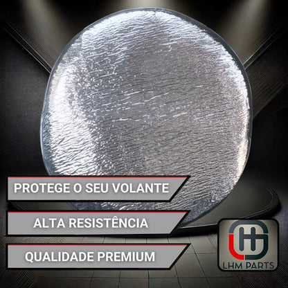 Kit Protetor Solar 5 Un P/ Volante Capa Metalizada Protetora Prateado