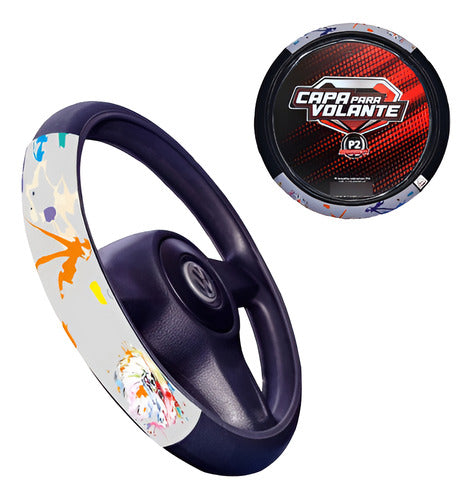 Capa De Volante Em Neoprene Preto - Lulu Pomerânia