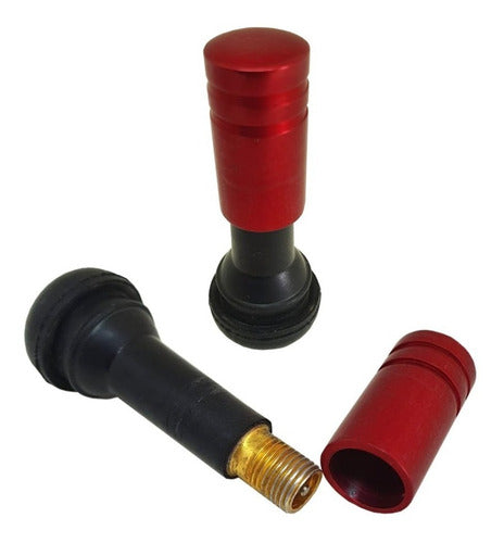 Tow Strap+trava Parachoque+tampa Valvula Red+parafuso - Verm