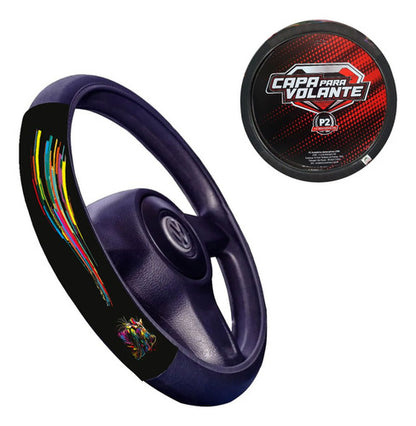 Capa De Volante Em Neoprene Preto - Gato Óculos