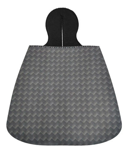 Lixeira De Carro Auto Em Neoprene - Lixocar - Cinza Zigue-zague Cinza