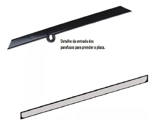 Moldura De Placa Carro -universal Preta Refletiva - Par