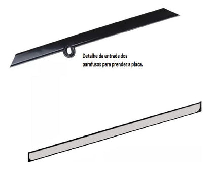Moldura De Placa Carro -universal Preta Refletiva - Par