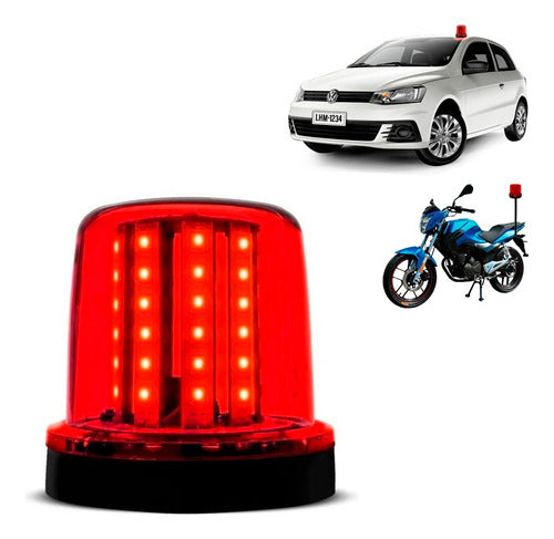 Giroflex Giroled 54 Leds Luz De Emergência  12v 10w Vermelho