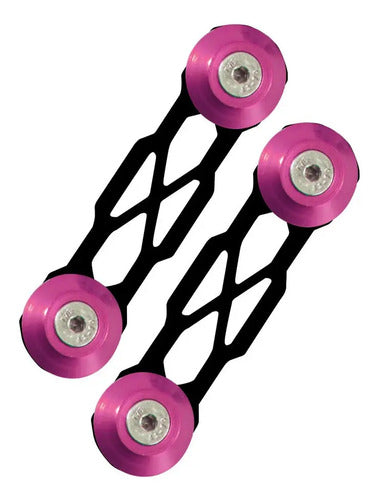Trava De Para-choque Chapa Preto - Rosa (aplicação)