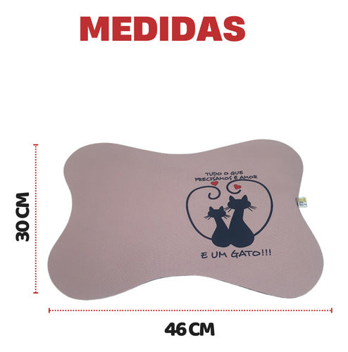 Tapete Comedouro Pet Antiderrapante Americano Cachorro Gato