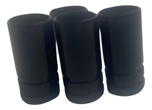 Tampa De Valvula Pneu Carro Redonda (kit 4pçs) Bico - 2,5cm